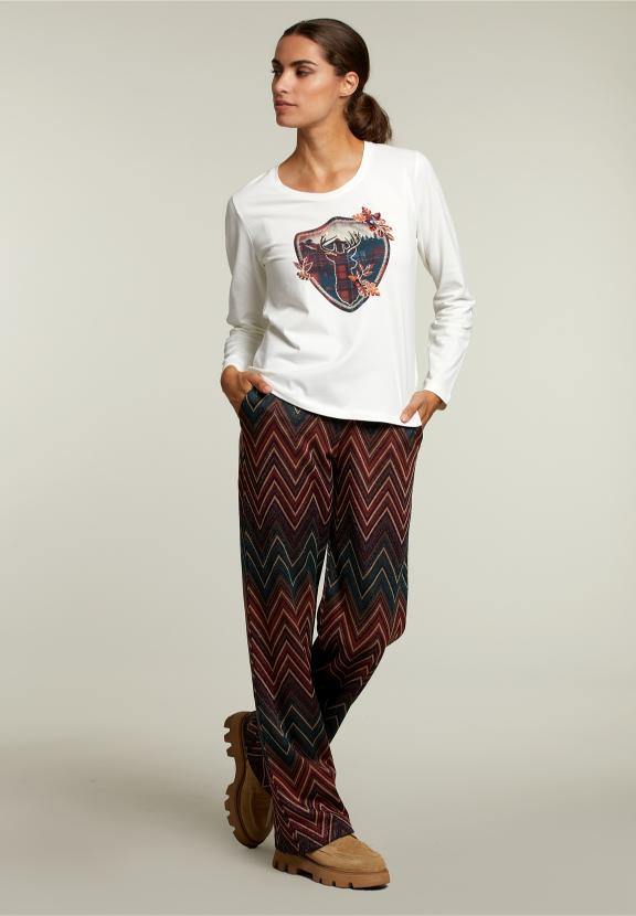 Ecru Crew Neck T-Shirt - Wit