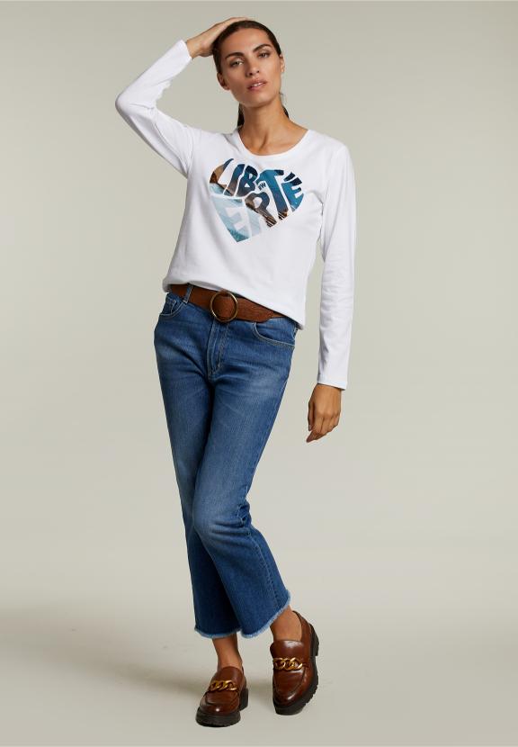 White Crew Neck T-Shirt - Wit