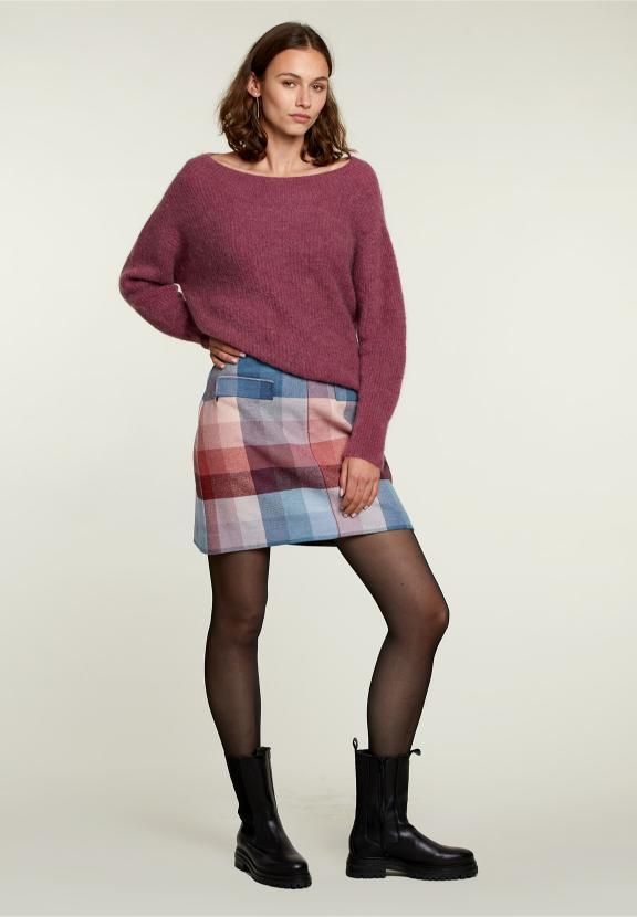 Multi Checked Short Skirt - Multi