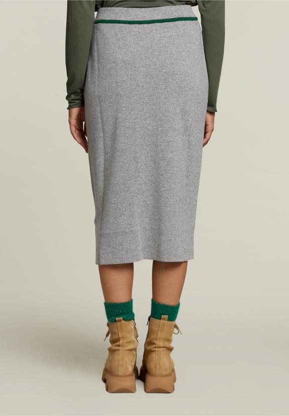 Grey Midi Skirt - Grijs