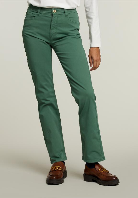 Green Long 5-Pocket Pants - Vert