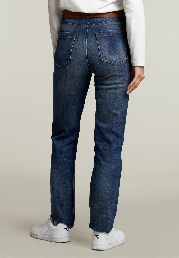 Denim Rechte High Waist Jeans - W