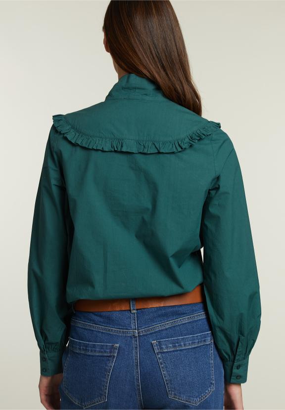 Blouse Verte Avec Nœud - W