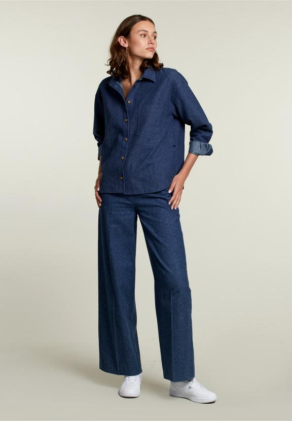 Blue Shirt Applied Pocket - Multi