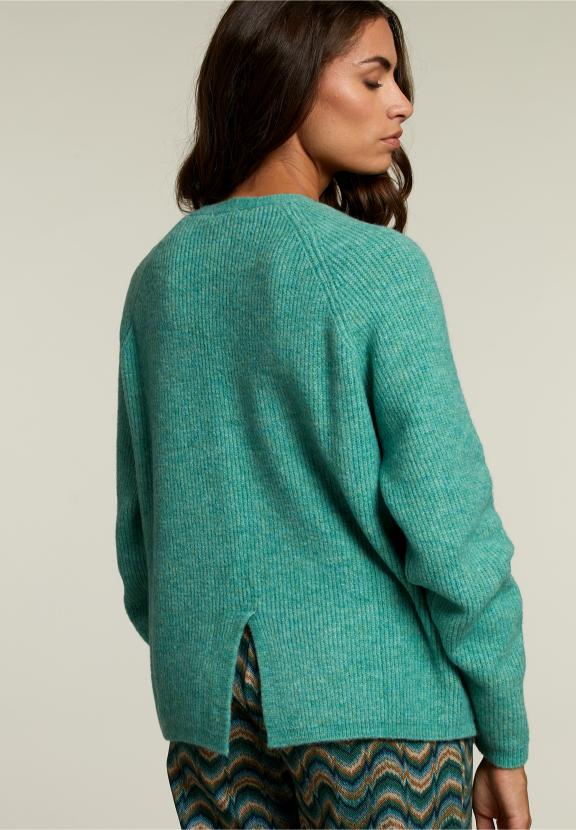 Gilet Basique Vert à Col en V - W
