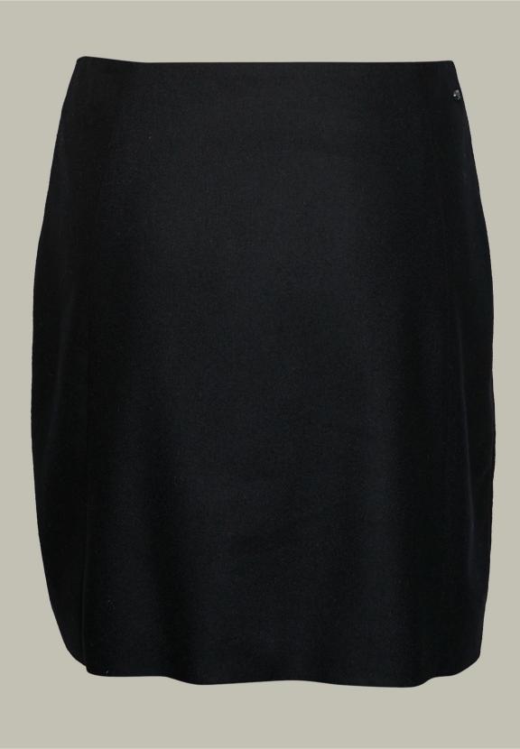 Navy Mini Skirt With Buttons - Bleu