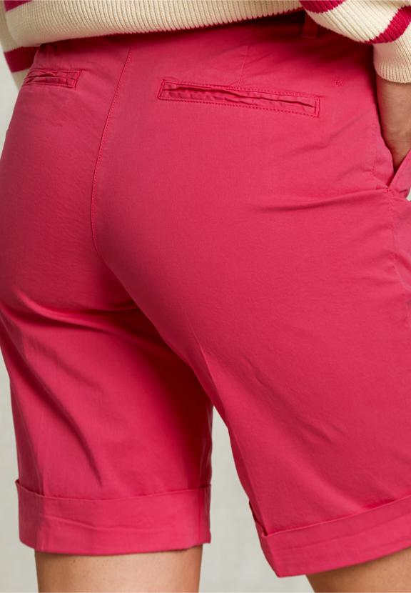 Fushia Cotton Bermuda 2 Pockets - Roze