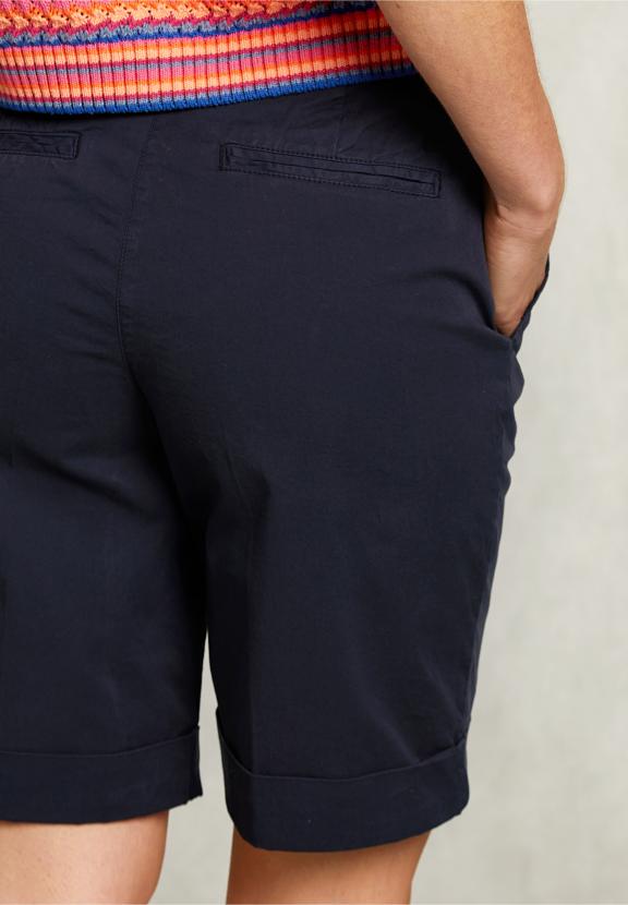 Navy Cotton Bermuda 2 Pockets - Blauw