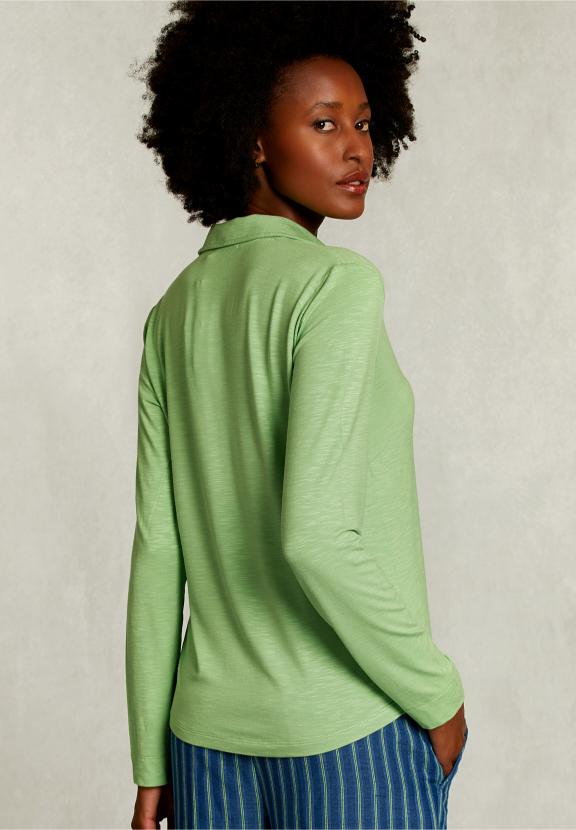 Green Viscose T-Shirt With Pocket - Vert