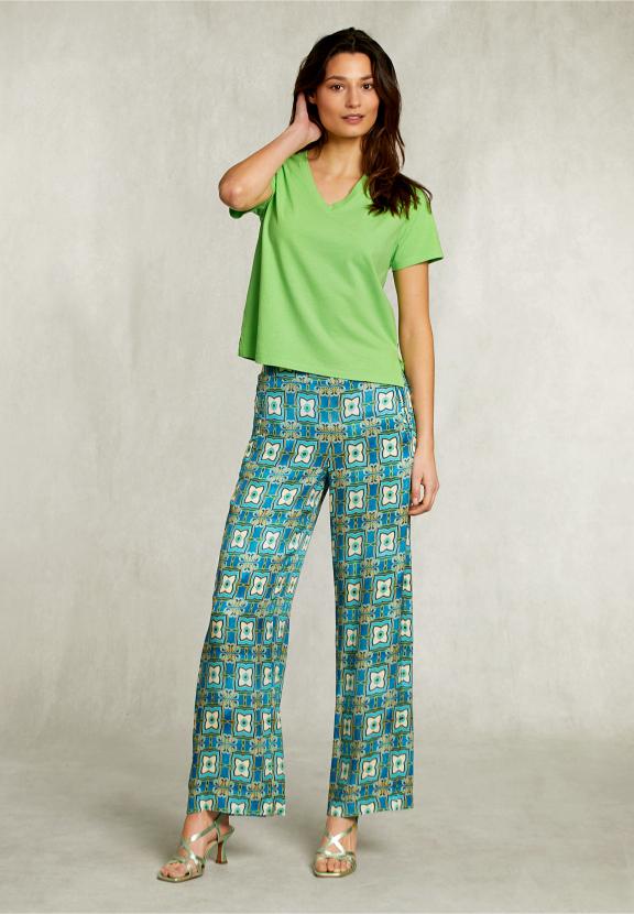 Green Basic V-Neck T-Shirt - Groen