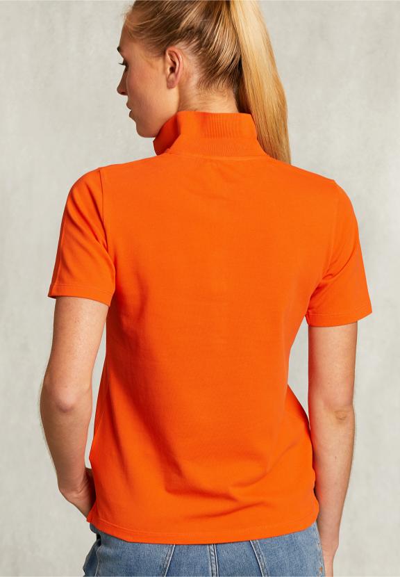 Orange Basic Cotton Polo - Oranje