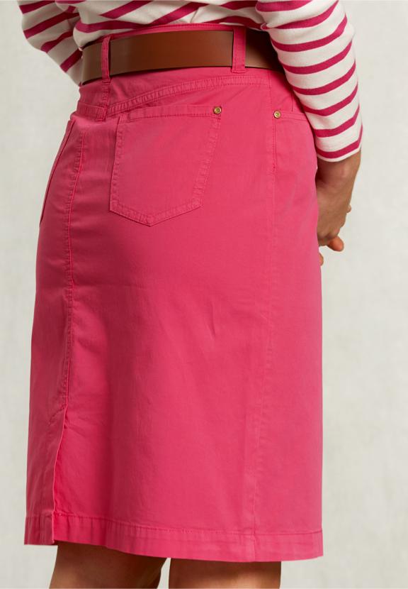 Fushia Uni Midi Skirt - Roze