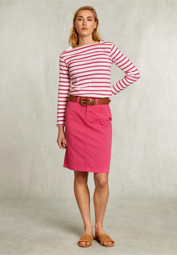 Fushia Uni Midi Skirt - Roze