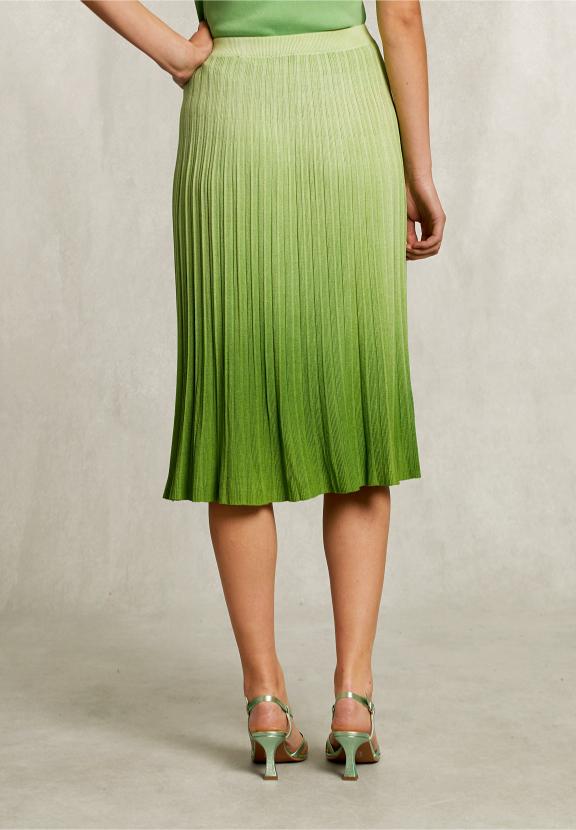 Green Gradient Midi Skirt - Groen
