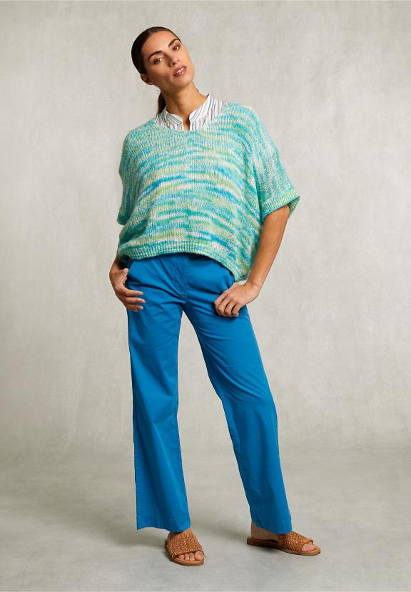 Petrol Blue Basic Pants - Blauw