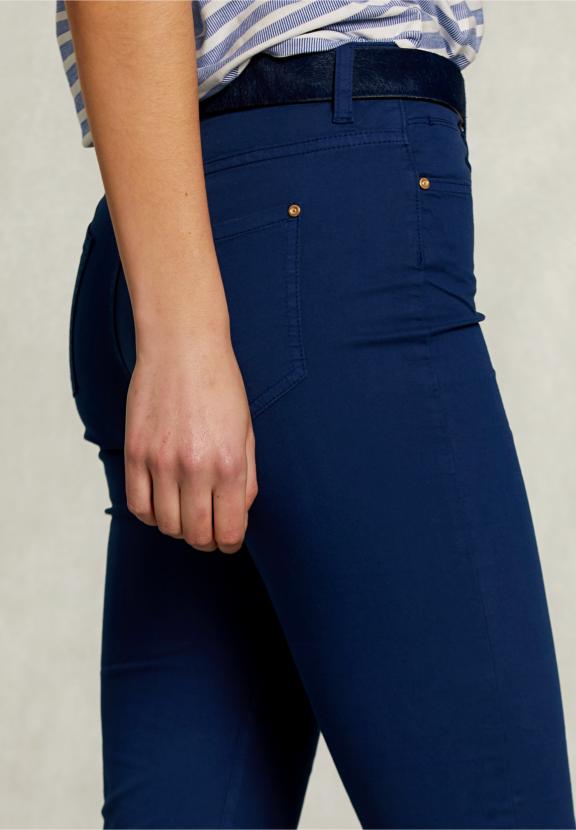 Blue Cropped Flare Pants - Blauw