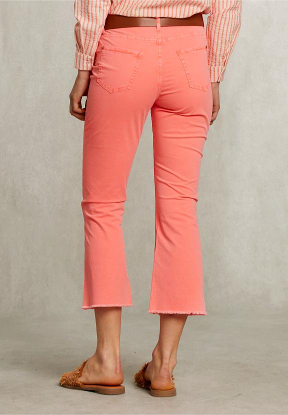 Pink Cropped Flare Pants - Roze