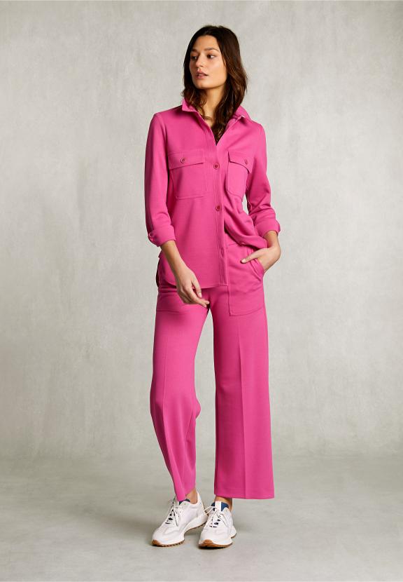 Fushia Oversized Milano Shirt 2 Pockets - Roze