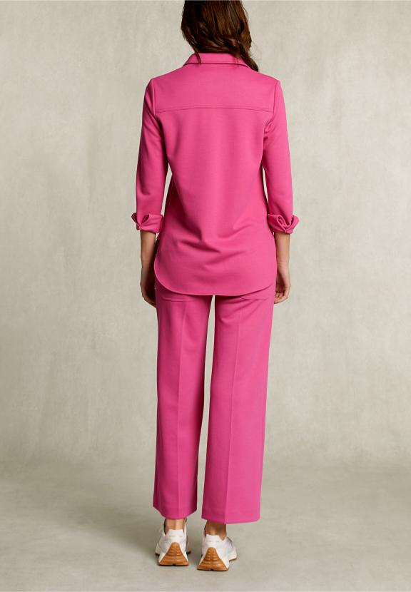 Fushia Oversized Milano Shirt 2 Pockets - Roze