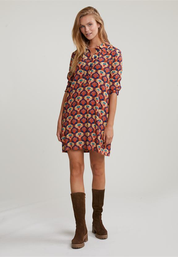 Multi Fantasy Dress 3/4 Sleeves - Multi