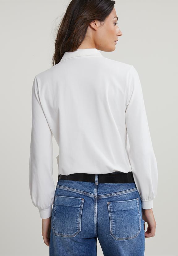 Off White T-Shirt Long Sleeves - Wit