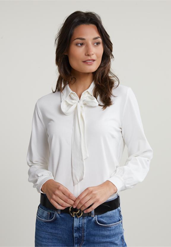 Off White T-Shirt Long Sleeves - Blanc