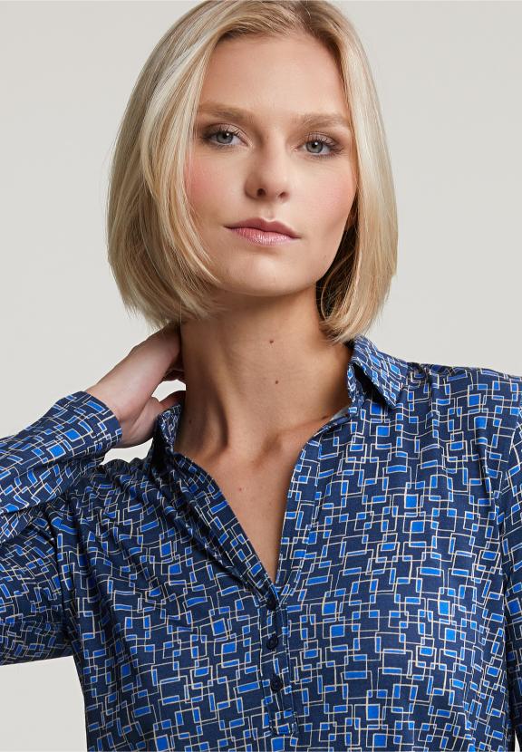 Blue Fantasy V-Neck T-Shirt - Blauw