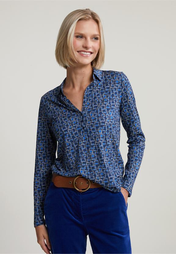 Blue Fantasy V-Neck T-Shirt - Blauw