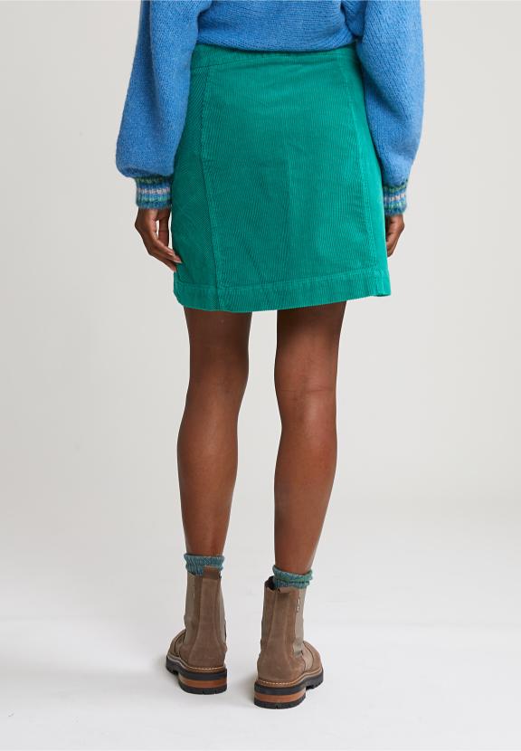 Green Corduroy Short Skirt - Groen