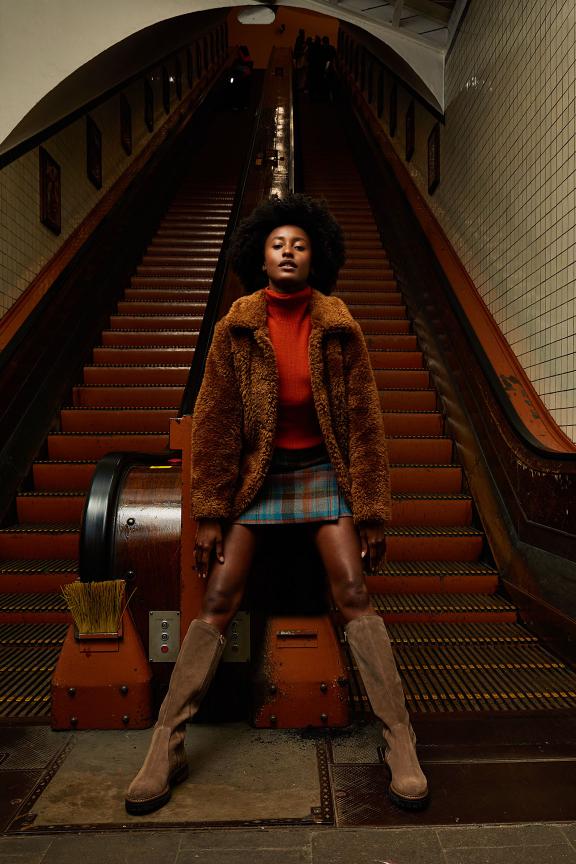 Multi Checked Short Buttoned Skirt - Multi