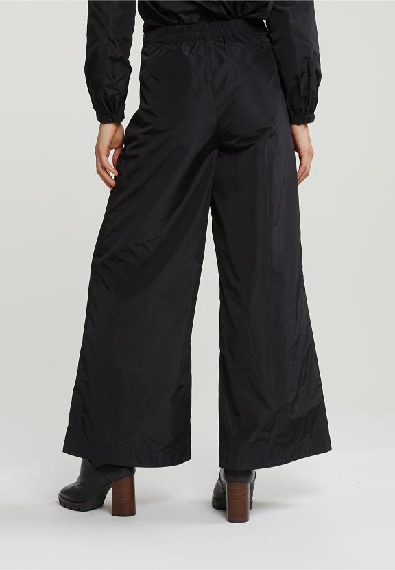 Black Taffeta Loose Pants - Noir