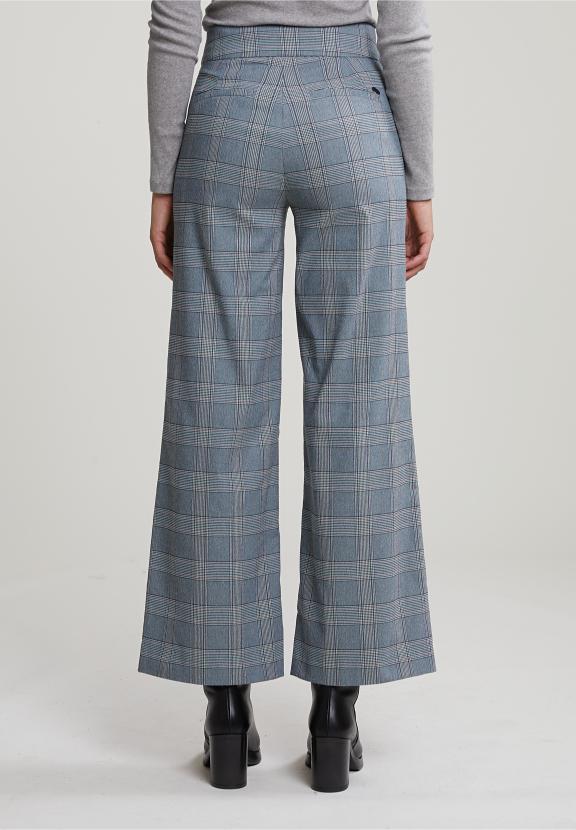 Grey/Pink Classic Checked Pants - Meervoudig