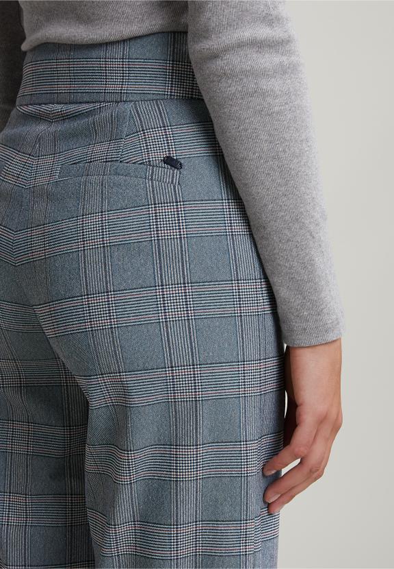 Grey/Pink Classic Checked Pants - Meervoudig