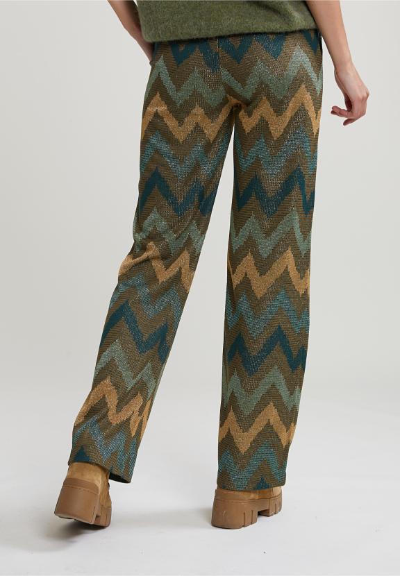 Khaki/Brown Knitted Fantasy Pants - Groen