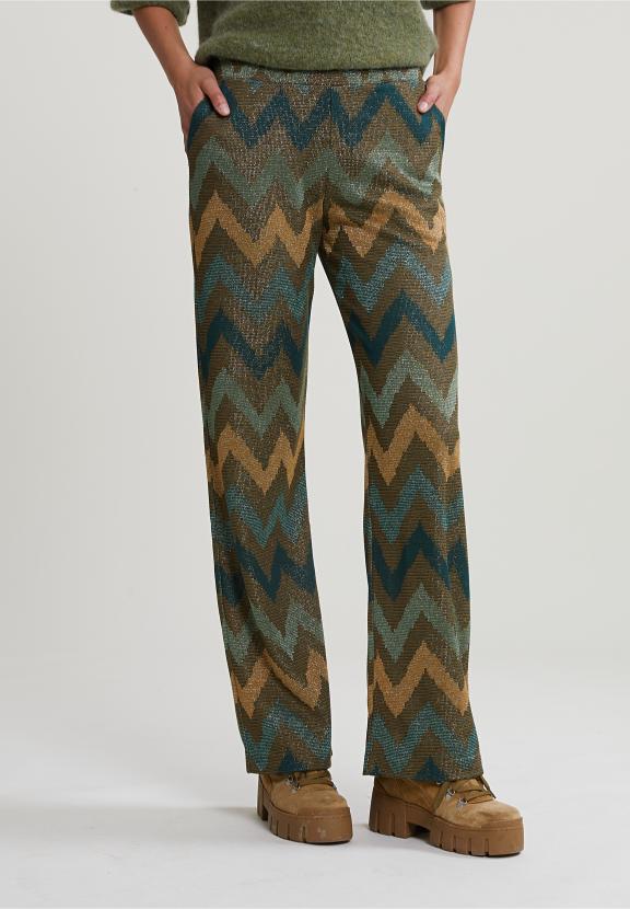 Khaki/Brown Knitted Fantasy Pants - Groen