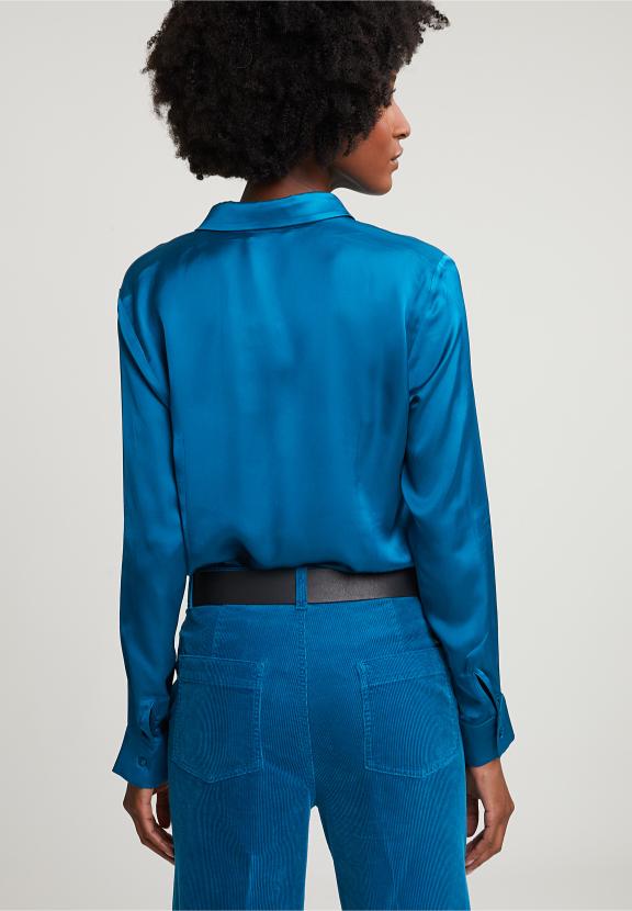 Petrol Classic Blouse - Bleu