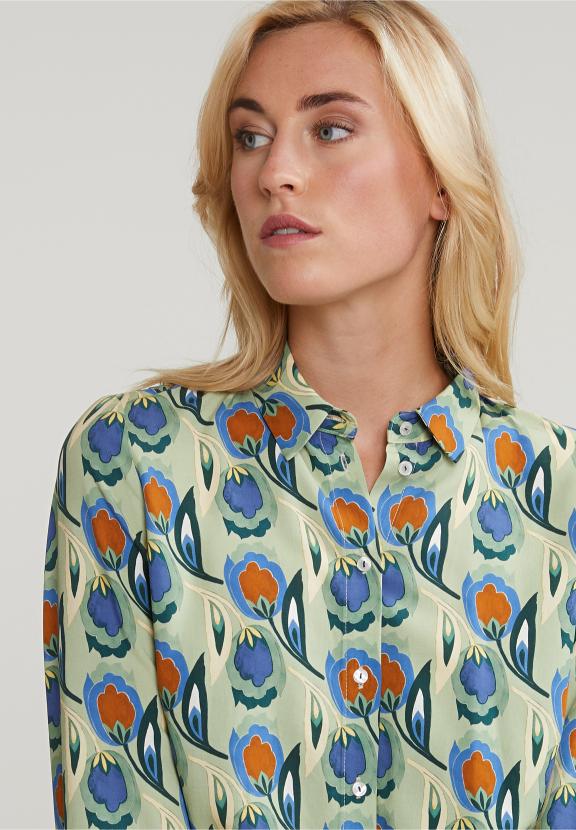 Multi Classic Floral Blouse - Beige
