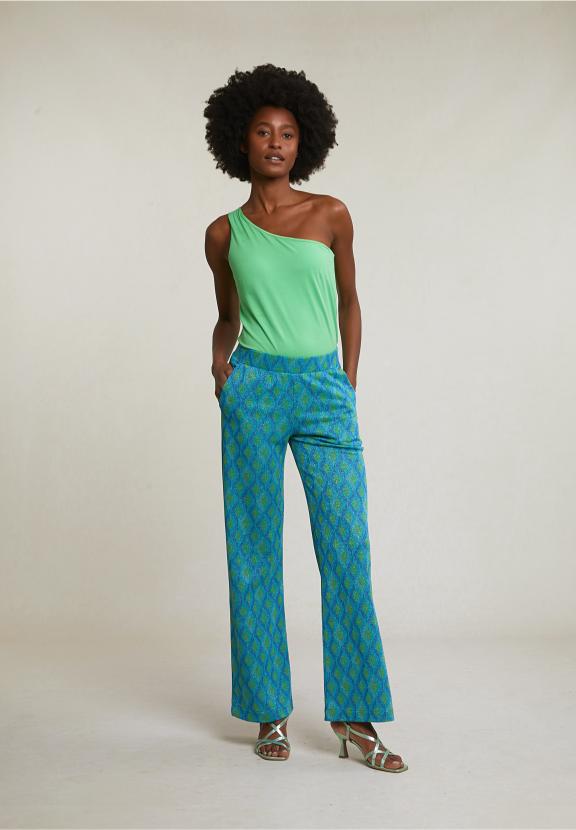 Green Fancy Asymmetric Top - Groen