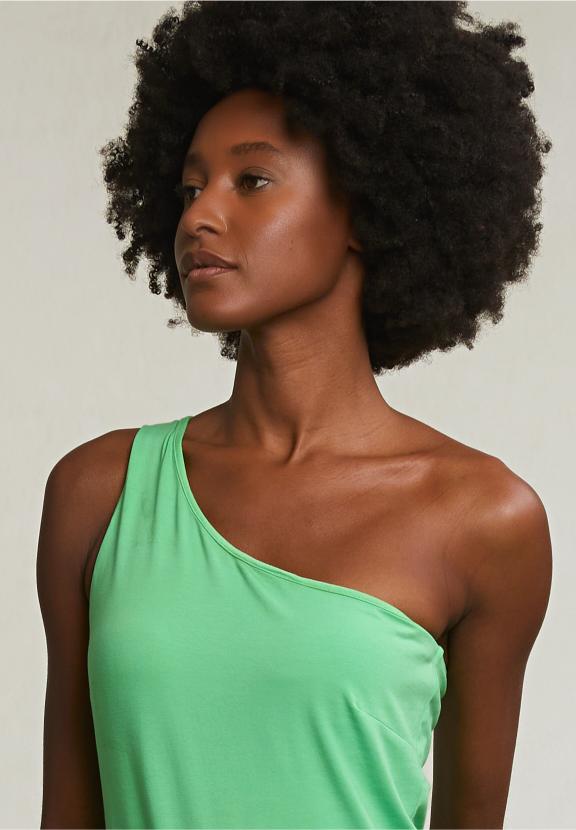 Green Fancy Asymmetric Top - Groen