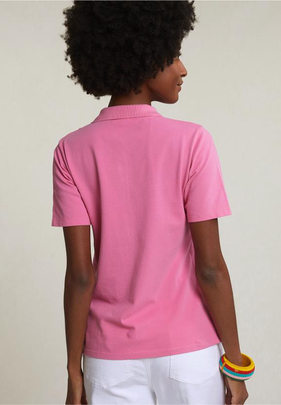 Pink Basic Classic Polo Short Sleeves - Roze