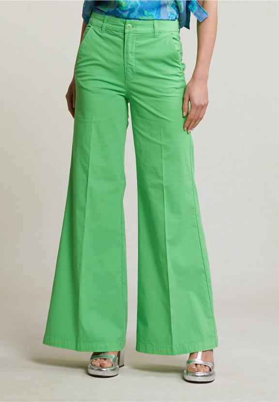 Green Basic Long Stretch Pants - Groen