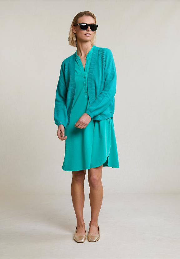 Green Basic Cardigan Long Sleeves - Groen
