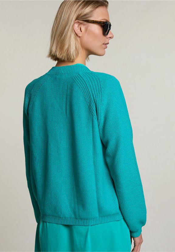 Green Basic Cardigan Long Sleeves - Groen