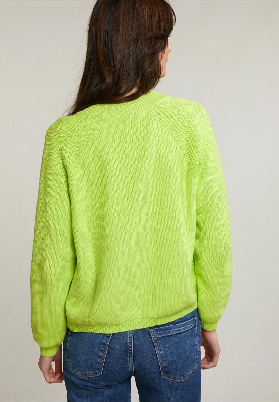 Green Basic Cardigan Long Sleeves - Groen