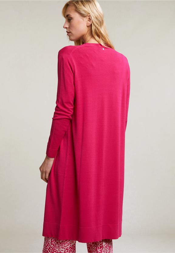 Fuchsia Long Cardigan Long Sleeves - Roze