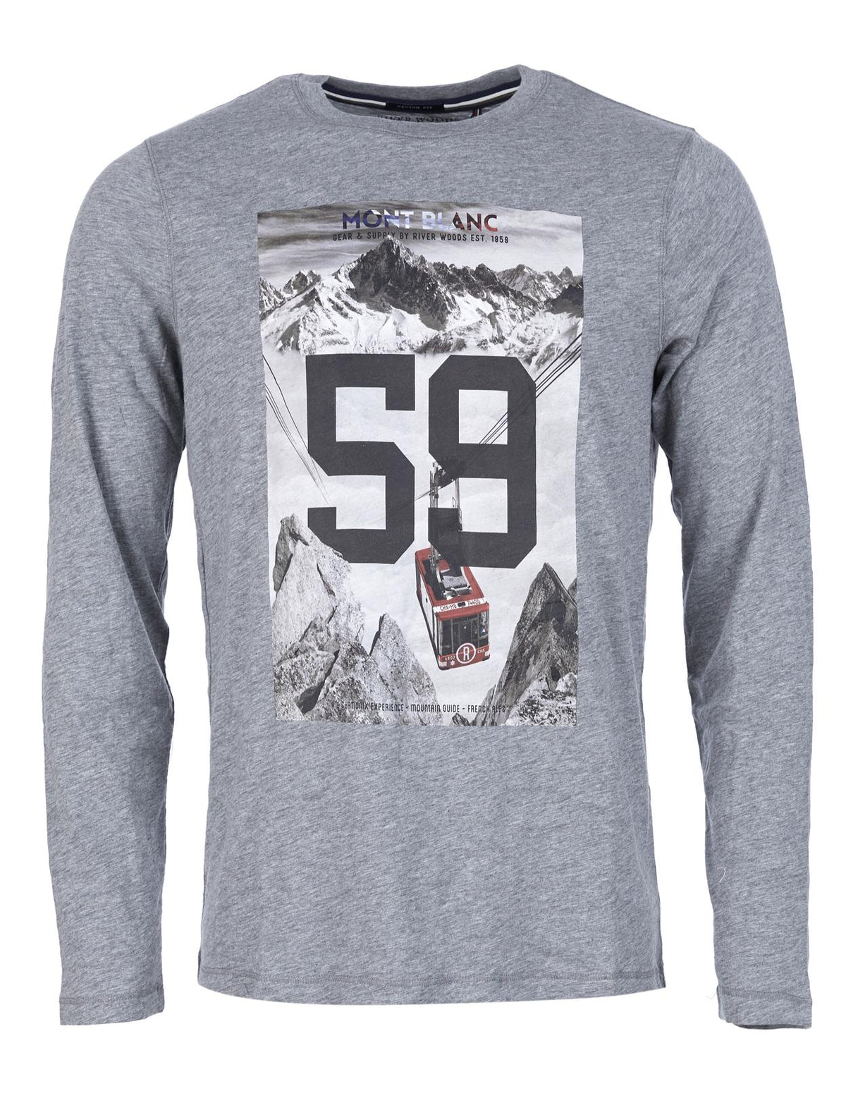 Custom Fit Round Neck T-Shirt In Grey - Gris