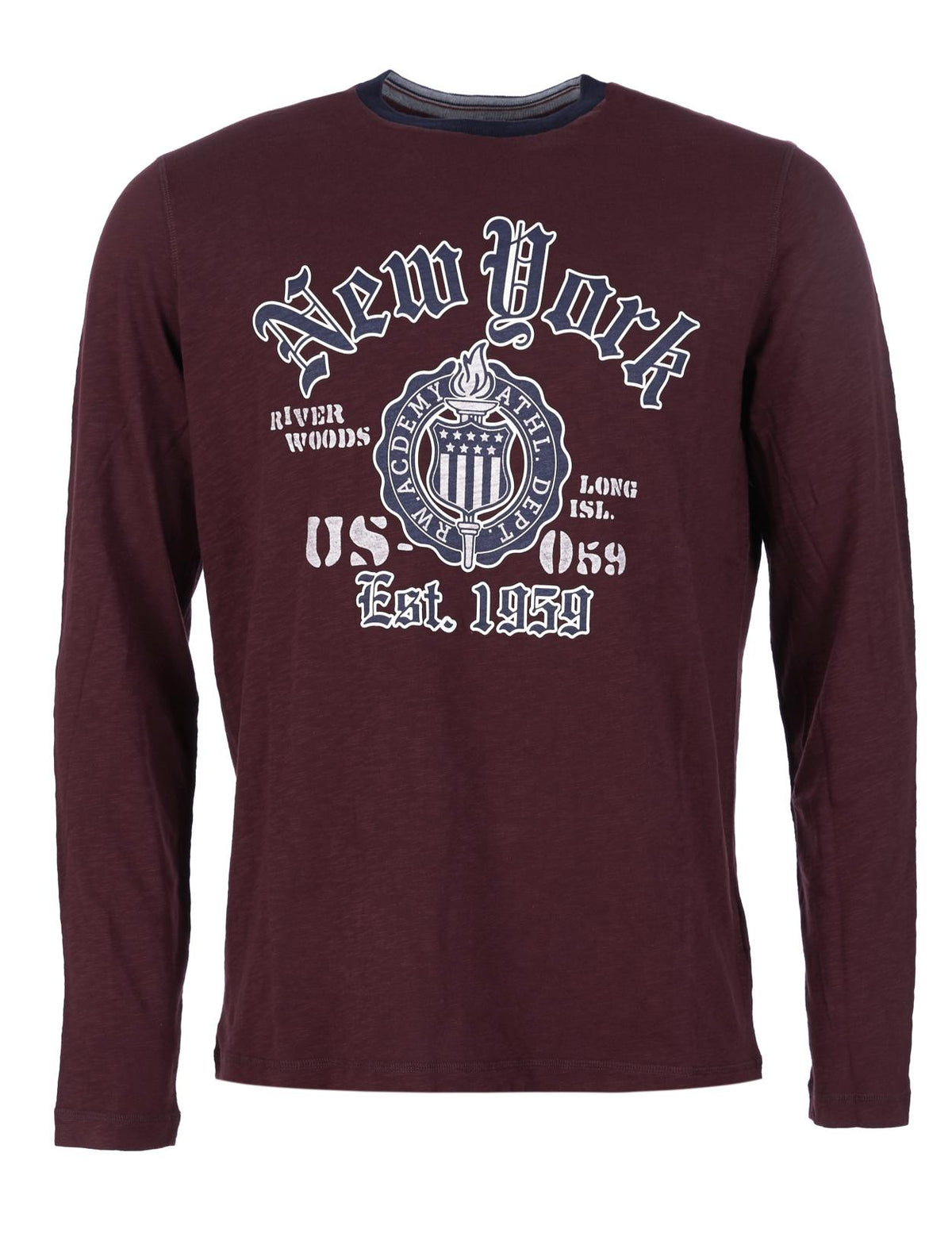 Custom Fit Round Neck T-Shirt In Red - Rouge