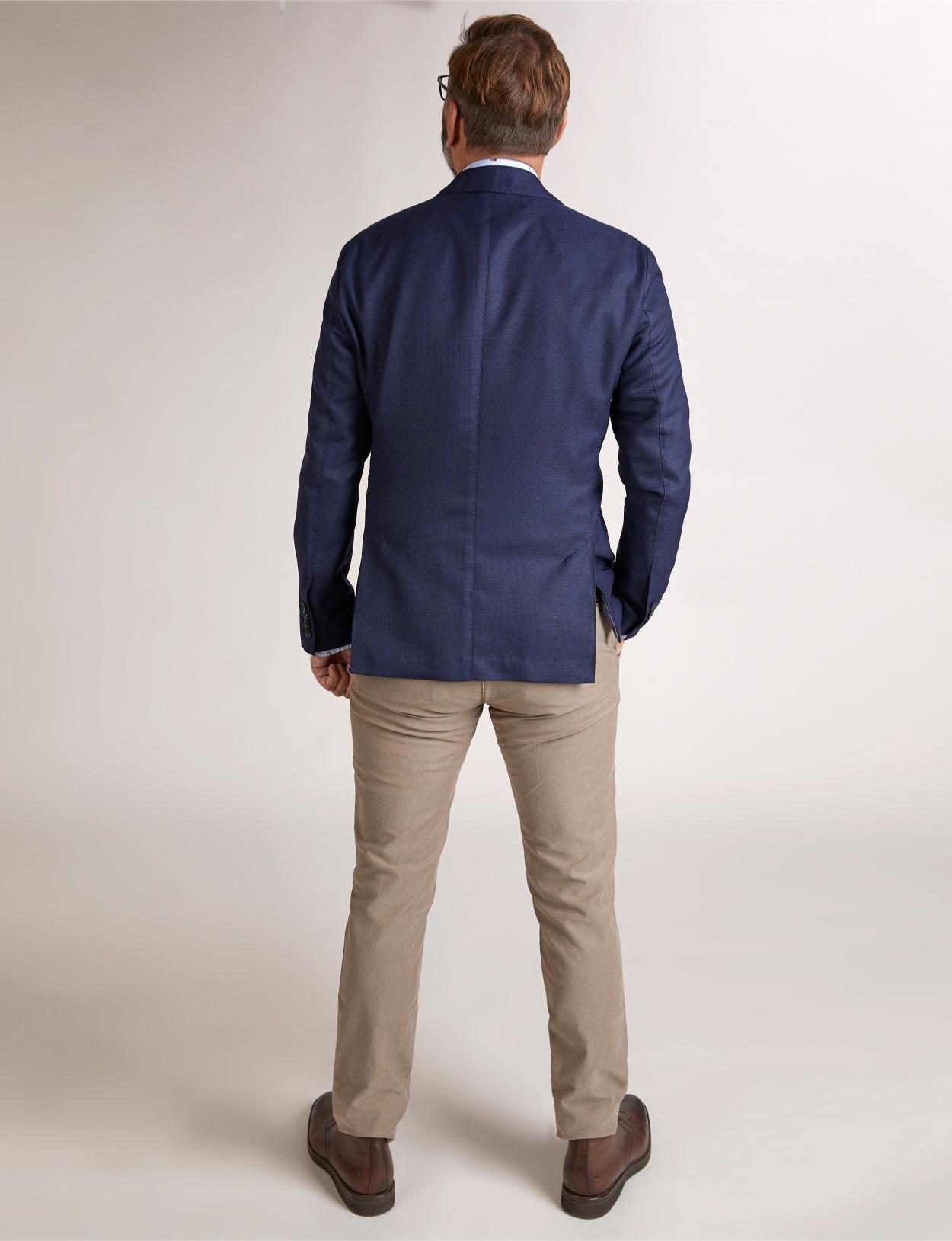 Blue Round Pocket Blazer In Blue - Blauw