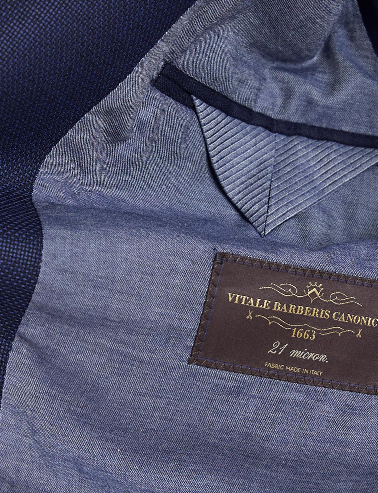 Blue Round Pocket Blazer In Blue - Blauw