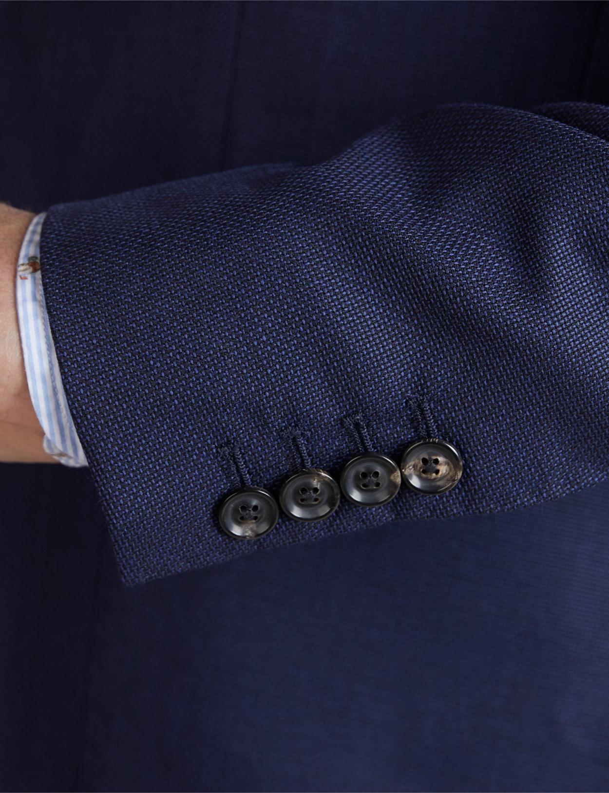 Blue Round Pocket Blazer In Blue - Bleu